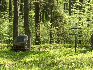 Śródleśny cmentarz w Budach Grabskich